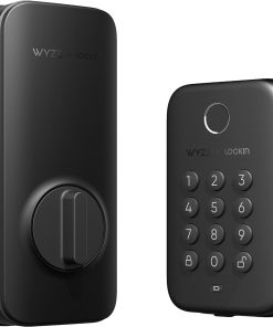 Wyze Lock Bolt Fingerprint Smart Deadbolt, Matte Black Keyless Entry Door Lock with Backlit Keypad, Auto-Lock & Bluetooth, IPX5 Weatherproof