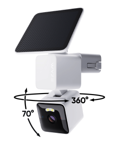 Wyze Solar Cam Pan 2K HD Solar-Powered Outdoor Security Camera, 360?? Pan & 70?? Tilt, AI Motion Tracking